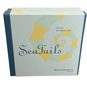 Reed and Barton SeaTails Fish Bowl‎ 18/8 Stainless Steel Kids Childrens